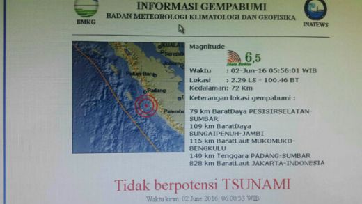 Berada di Tiga Lempeng Dunia, Sumbar Rawan Gempa Bumi, Begini Analisa 5 Tahun Belakangan