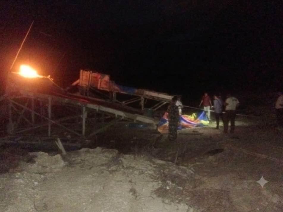 Gempur Aktivitas PETI Desa Pantai, Aparat Sisir Area Perusahaan dan Bakar Rakit