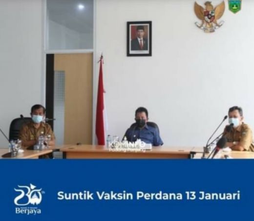Persiapan Penyuntikan Perdana Vaksin Covid -19, Wawako Padang Panjang Ikuti Rakor