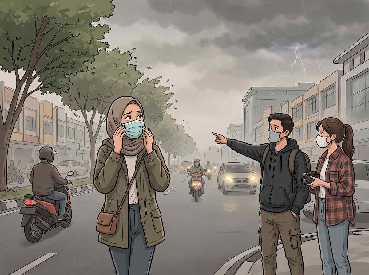BMKG Rilis Peringatan Cuaca Riau, Kabut Asap Kembali Selimuti Langit Pekanbaru Hari Ini