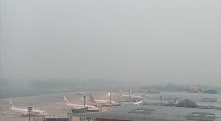 Jarak Pandang Membaik, Tiga Pesawat Akhirnya Mendarat di Bandara SSK II Pekanbaru