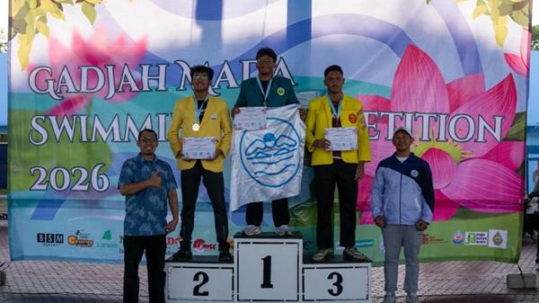 Syahreza Azhar Sumbang 7 Medali buat UNJ di Gajah Mada Swimming Competition 2026