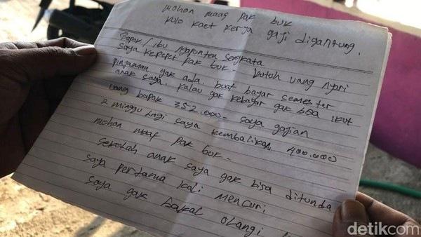 Kejadian tak Lazim di Mojokerto, Pencuri Tulis Surat Janji Melunasi Uang Curian