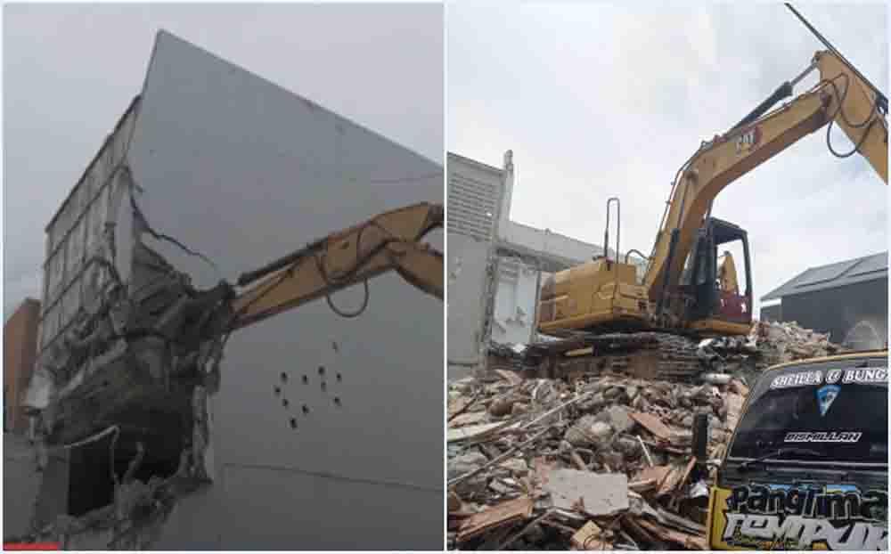Rumah Ahmad Sahroni yang Dijarah Akhirnya Dibongkar Total di Tanjung Priok
