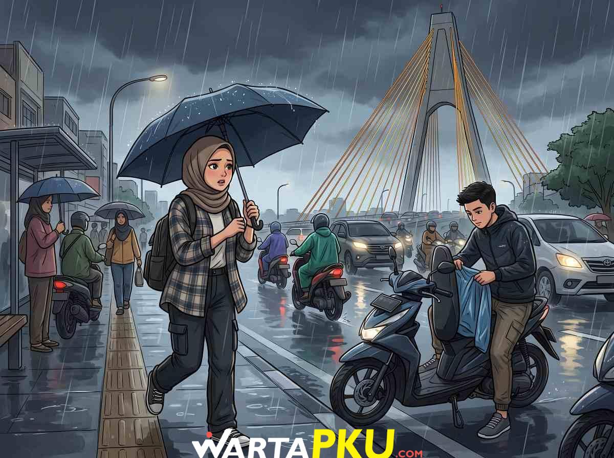 Siap-siap Sediakan Payung, Pekanbaru Berpeluang Diguyur Hujan Ringan hingga Sedang