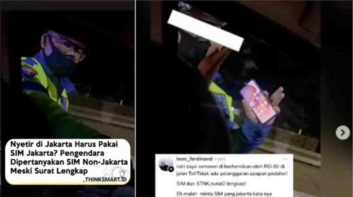 Polantas Jakarta Tilang Pengemudi SIM Non Lokal, Publik: Absurd!