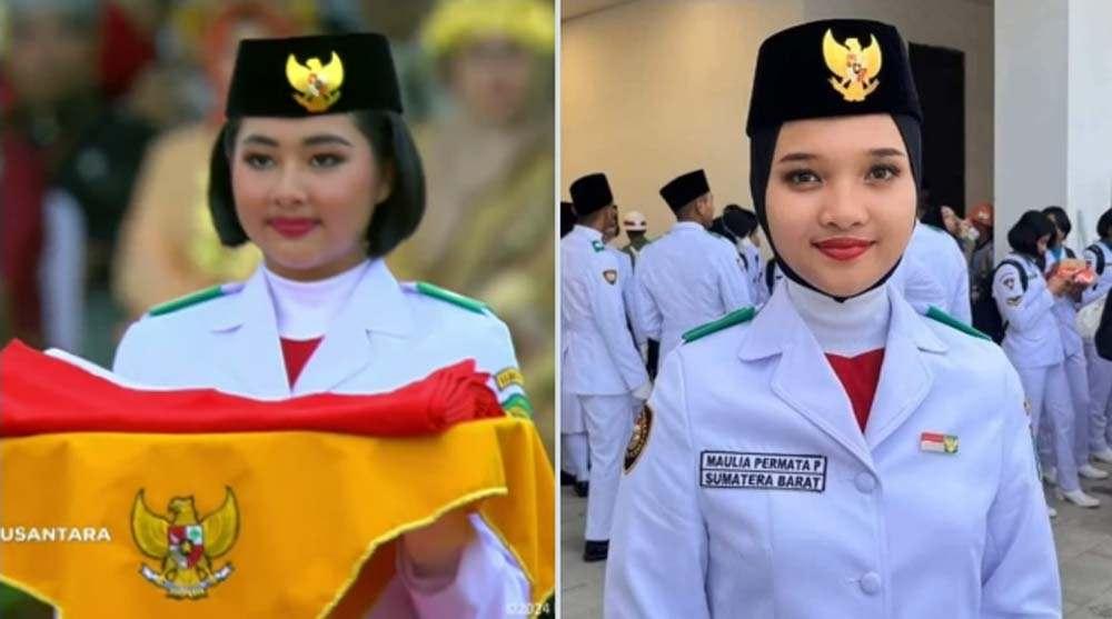 4 Jam Jelang Upacara, Paskibraka Berjilbab Asal Sumbar Dibatalkan Bawa Baki