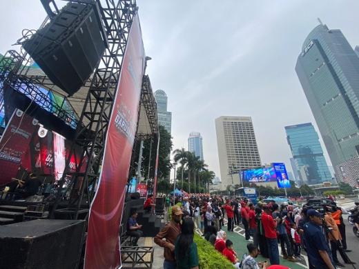 Pentas Musik dan Ratusan Klub Suporter Riuhkan Konvoi Timnas U 22 Indonesia