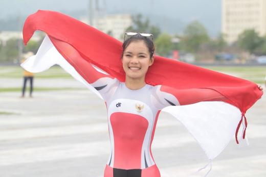 Pebalap Sepeda Putri Ayustina Raih Emas pada Nomor ITT