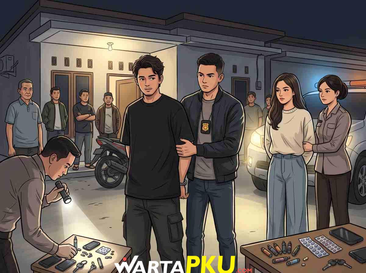 Gerebek Rumah di Payung Sekaki, Polresta Pekanbaru Sita Ratusan Pil H5 dan Vape Etomidate