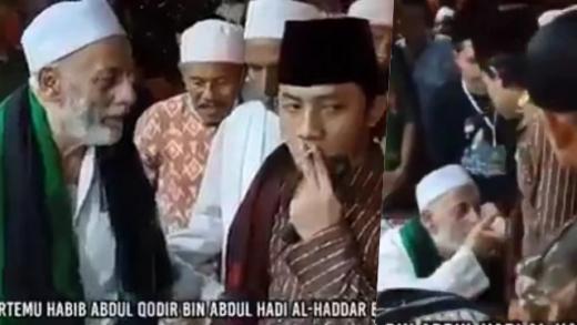 Gus Thuba Dikecam Publik Gegara Sodorkan Tangannya Dicium Habib Sambil Merokok