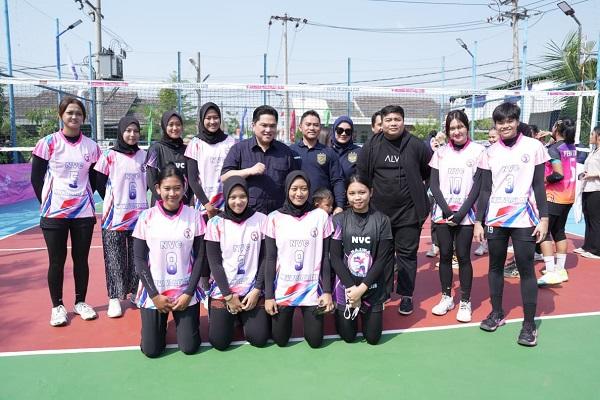 Menpora Erick Bicara Dampak Sosial dan Ekonomi di Turnamen Voli Putri Piala Arie One Cup II
