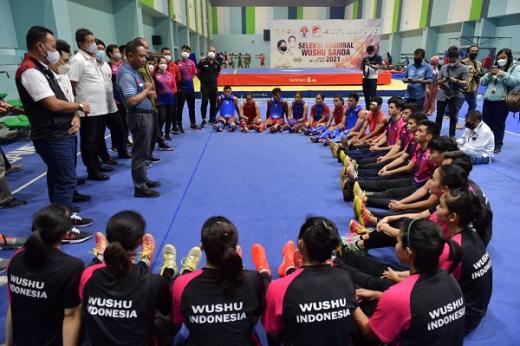 Inilah Pesan Menpora Amali untuk Atlet Pelatnas Wushu Indonesia