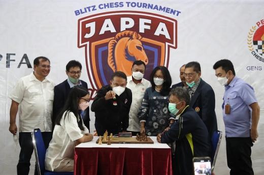 Buka Turnamen Catur Kilat JAPFA Ramadhan Cup 2022, Menpora Amali Apresiasi Pembinaan Atlet Catur