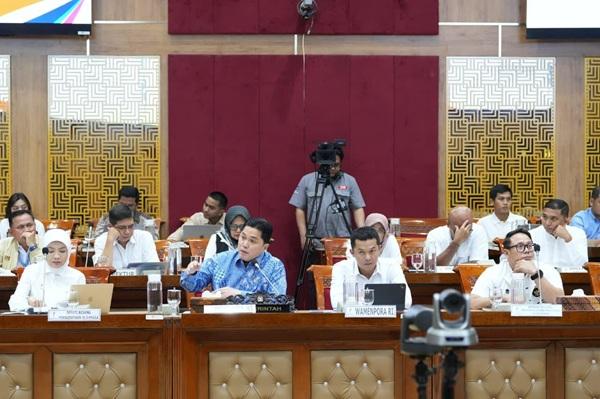 Terobosan Menpora Erick Thohir Hujan Pujian dari Komisi X DPR RI