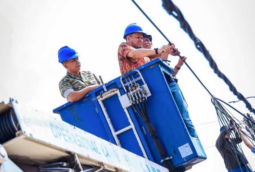 Estetika Kota Bertuah Makin Tertata, Tiga Kilometer Kabel Udara Jalan Paus Dipindah ke Bawah Tanah
