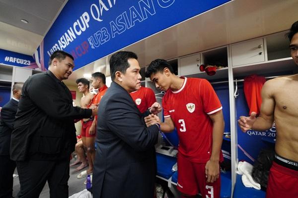 Pompa Semangat Timnas Indonesia Lolos ke Olimpiade, Erick Thohir: Kasih Lihat Kita Bangsa Yang Kuat