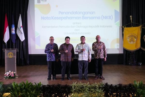 Kemenpora NKB dengan UI Perkuat Ekosistem Manajemen Olahraga dan Pendidikan Atlet Berprestasi