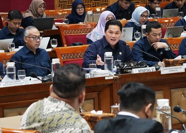 Menpora Erick Bahas Anggaran dan Arah Kebijakan Hingga Target Prestasi dengan Komisi X DPR RI