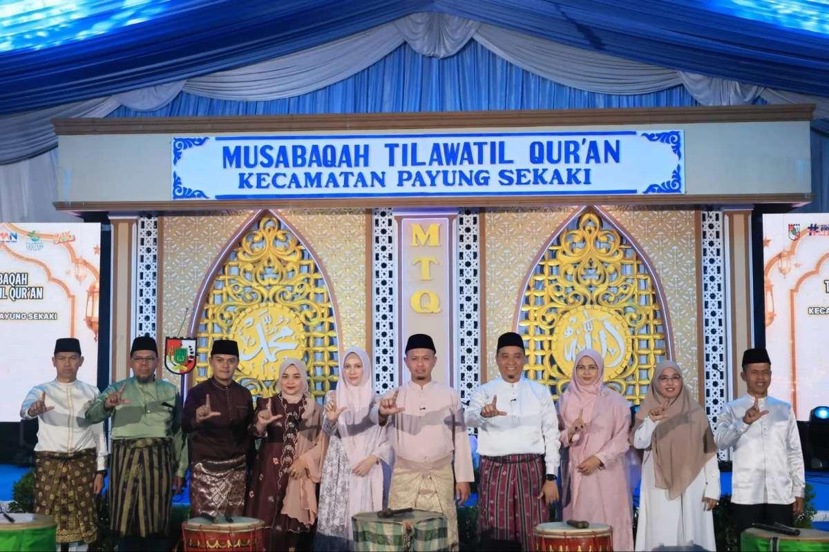 Wali Kota Pekanbaru Resmi Buka MTQ Tingkat Kecamatan Payung Sekaki di Masjid Istiqlal